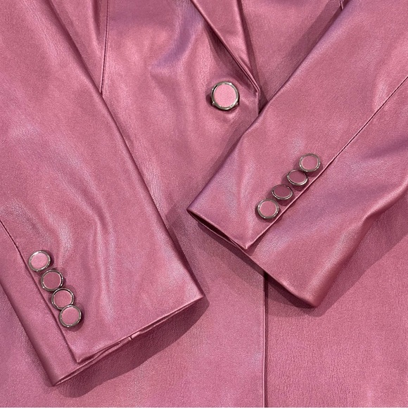 NWT MILLY Alexa Crinkled Faux
Leather Blazer - Picture 6 of 8